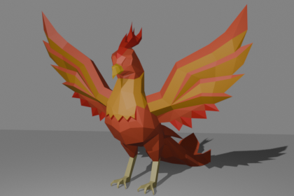 Low Poly Phoenix Thumbnail